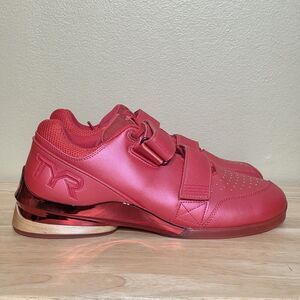 TYR TYRFORCE Elite Carbon Weightlifting Shoes Red Wood Heel Men's 10 Womens 11.5